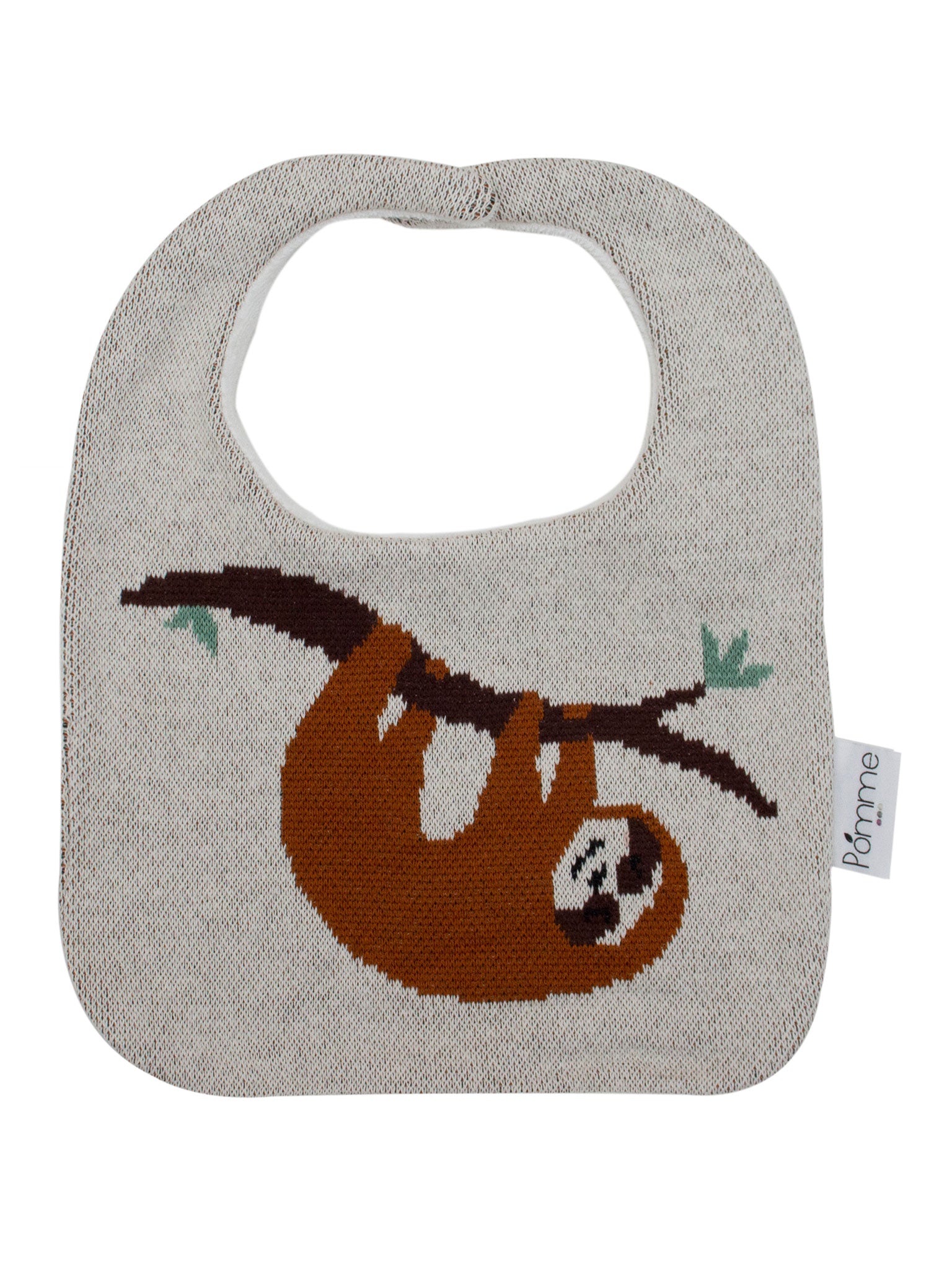 Cotton Knitted Brown Panda Bib Apron