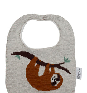 Cotton Knitted Brown Panda Bib Apron