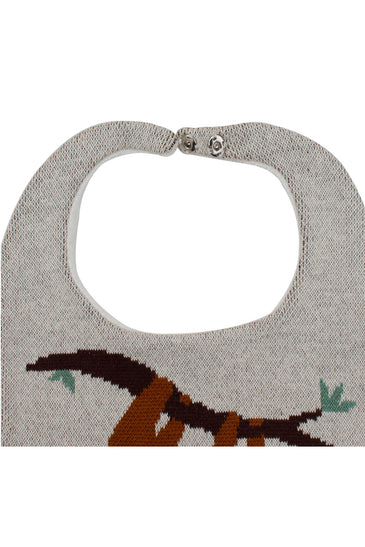 Cotton Knitted Brown Panda Bib Apron