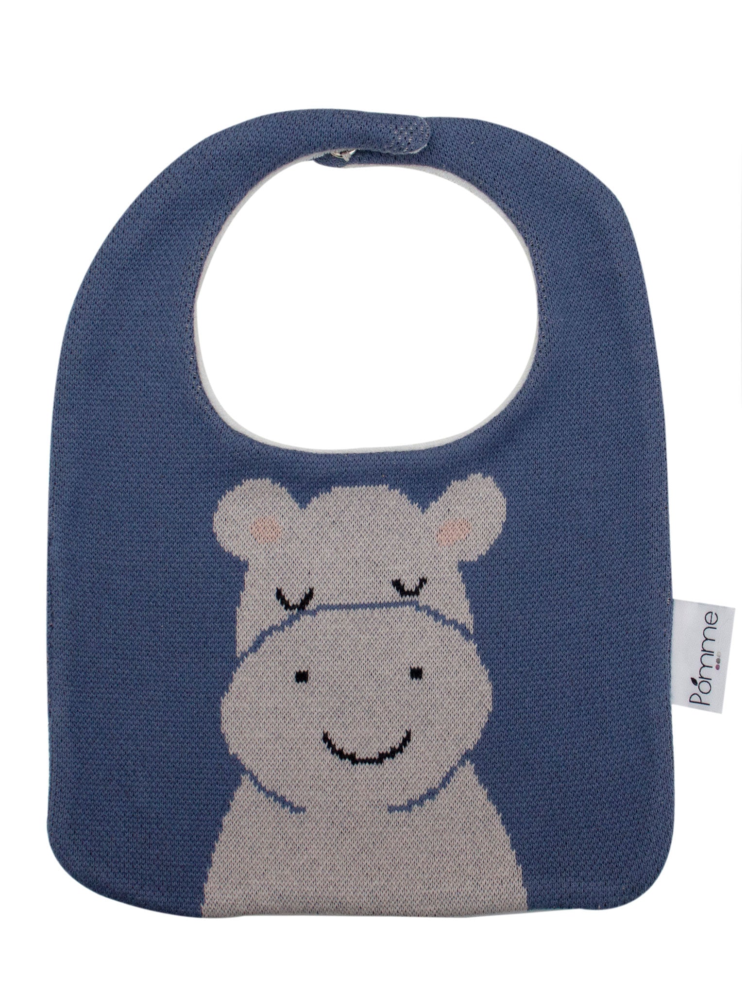 Cotton Knitted Hippo Bib Apron