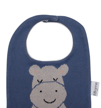 Cotton Knitted Hippo Bib Apron