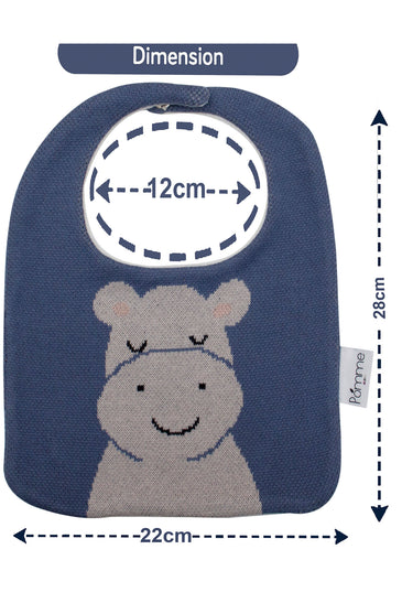 Cotton Knitted Hippo Bib Apron