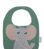 Cotton Knitted Green Elephant Bib Apron