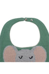 Cotton Knitted Green Elephant Bib Apron