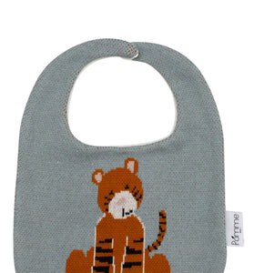 Cotton Knitted Gray Tiger Bib Apron