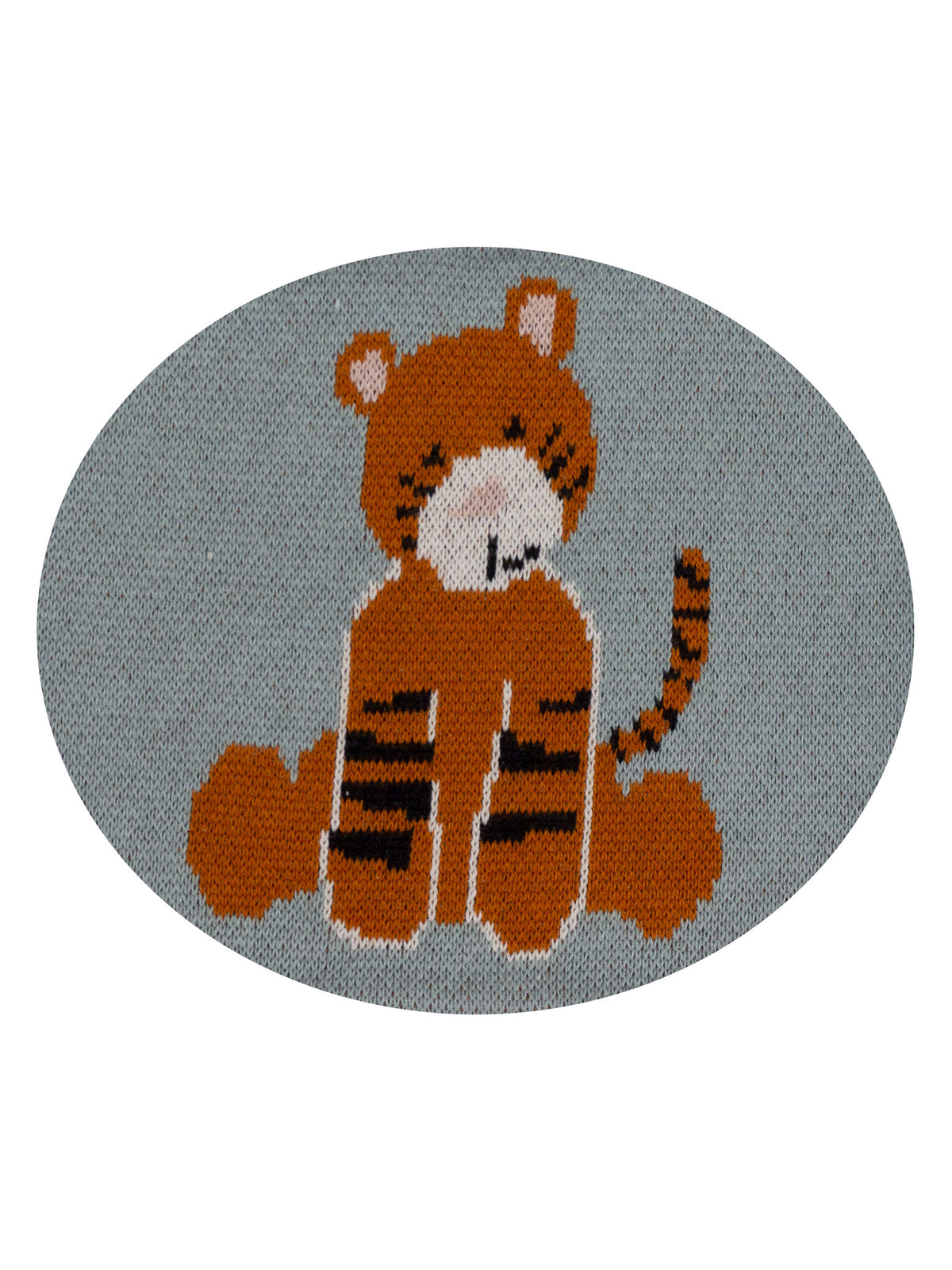 Pomme Cotton Knitted Tiger Bib Apron (Grey)