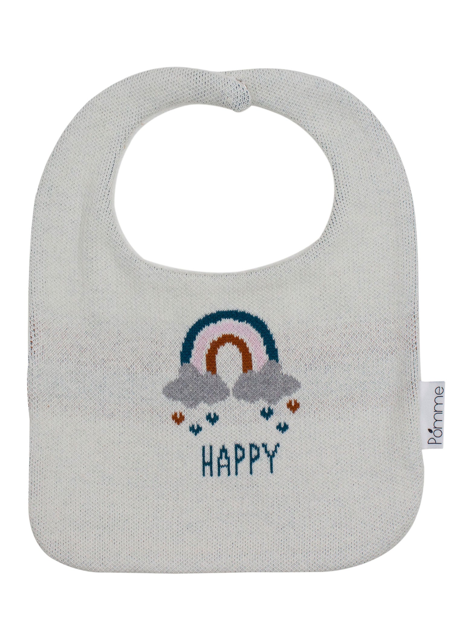 Cotton Knitted Happy Rainbow Bib Apron