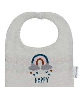 Cotton Knitted Happy Rainbow Bib Apron