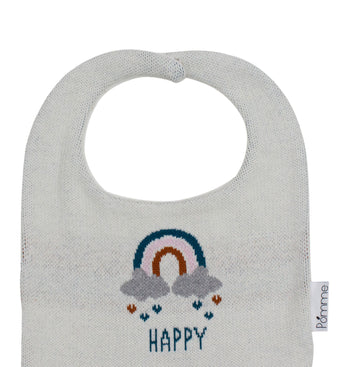 Cotton Knitted Happy Rainbow Bib Apron