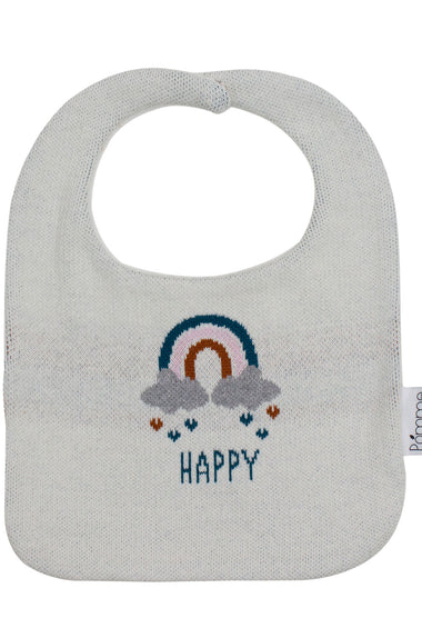 Cotton Knitted Happy Rainbow Bib Apron