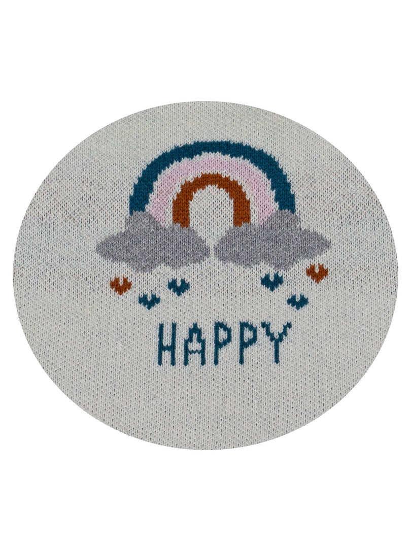 Cotton Knitted Happy Rainbow Bib Apron