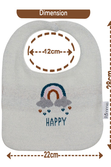 Cotton Knitted Happy Rainbow Bib Apron
