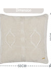 Pomme Cotton Knitted Decorative Cushion Cover Ivory Cable Texture Knit