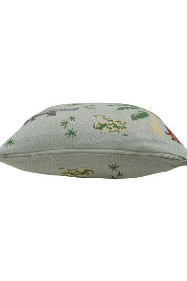 Pomme Cotton Knitted Decorative Cushion Cover Elephant Safari