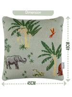 Load image into Gallery viewer, Pomme Cotton Knitted Decorative Cushion Cover Elephant Safari
