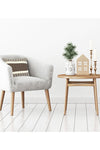 Pomme Cotton Knitted Decorative Cushion Cover Beige Cable with Soft Chenille  texture Knit