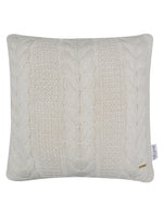 Load image into Gallery viewer, Pomme Cotton Knitted Decorative Cushion Cover ivory  Cable Texture Knit