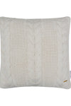 Pomme Cotton Knitted Decorative Cushion Cover ivory  Cable Texture Knit