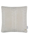 Pomme Cotton Knitted Decorative Cushion Cover ivory  Cable Texture Knit