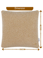 Load image into Gallery viewer, Pomme Cotton Knitted Decorative Cushion Cover Mustard Ivory 3D Bubble Texture Knit