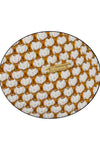 Pomme Cotton Knitted Decorative Cushion Cover Mustard Ivory 3D Bubble Texture Knit