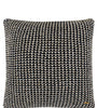 Pomme Cotton Knitted Decorative Cushion Cover Dk Grey Gold Lurex Dk Knit