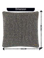 Load image into Gallery viewer, Pomme Cotton Knitted Decorative Cushion Cover Dk Grey Gold Lurex Dk Knit