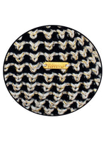 Load image into Gallery viewer, Pomme Cotton Knitted Decorative Cushion Cover Dk Grey Gold Lurex Dk Knit