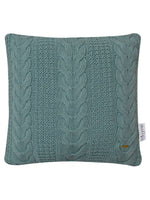 Load image into Gallery viewer, Pomme Cotton Knitted Decorative Cushion Cover Blue Cable  Texture Knit
