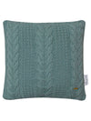 Pomme Cotton Knitted Decorative Cushion Cover Blue Cable  Texture Knit