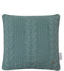 Pomme Cotton Knitted Decorative Cushion Cover Blue Cable  Texture Knit
