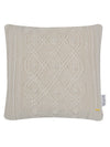 Pomme Cotton Knitted Decorative Cushion Cover ivory  Cable Texture Knit