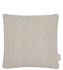 Pomme Cotton Knitted Decorative Cushion Cover ivory  Cable Texture Knit