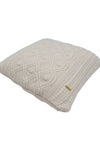 Pomme Cotton Knitted Decorative Cushion Cover ivory  Cable Texture Knit