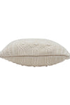 Pomme Cotton Knitted Decorative Cushion Cover ivory  Cable Texture Knit