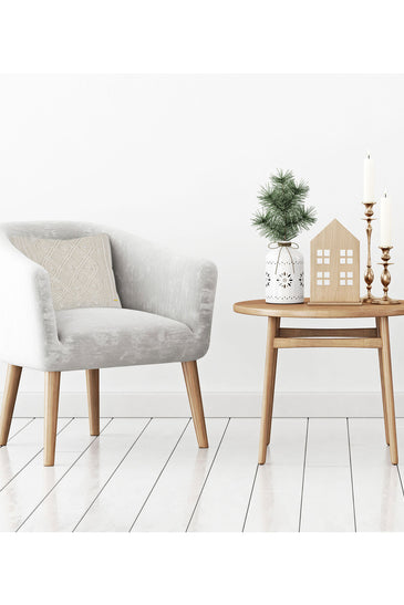 Pomme Cotton Knitted Decorative Cushion Cover ivory  Cable Texture Knit