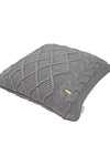 pomme Cotton Knitted Decorative Cushion Cover Grey melange Cable Texture Knit