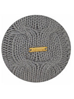 Load image into Gallery viewer, pomme Cotton Knitted Decorative Cushion Cover Grey melange Cable Texture Knit