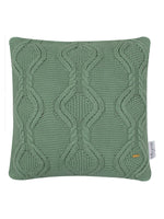 Load image into Gallery viewer, Pomme Cotton Knitted Decorative Cushion Cover Green Cable Texture Knit