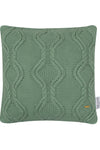 Pomme Cotton Knitted Decorative Cushion Cover Green Cable Texture Knit