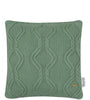 Pomme Cotton Knitted Decorative Cushion Cover Green Cable Texture Knit