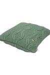 Pomme Cotton Knitted Decorative Cushion Cover Green Cable Texture Knit