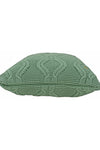 Pomme Cotton Knitted Decorative Cushion Cover Green Cable Texture Knit