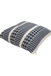 Pomme Cotton Knitted Decorative Cushion Cover Navy Ivory Houndstooth Pattern