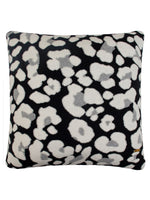 Load image into Gallery viewer, Pomme Cotton Knitted Decorative Cushion Cover Dk Grey Ivory Leopard Pattern