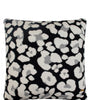 Pomme Cotton Knitted Decorative Cushion Cover Dk Grey Ivory Leopard Pattern