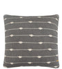 Pomme Cotton Knitted Decorative Cushion Cover Grey Melange Ivory 3D Bubble  texture Knit