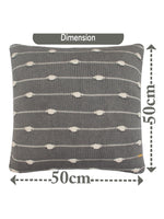 Load image into Gallery viewer, Pomme Cotton Knitted Decorative Cushion Cover Grey Melange Ivory 3D Bubble  texture Knit
