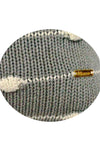 Pomme Cotton Knitted Decorative Cushion Cover Grey Melange Ivory 3D Bubble  texture Knit