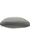Pomme Cotton Knitted Decorative Cushion Cover Grey Ivory with 3D Stripe  texture Knit
